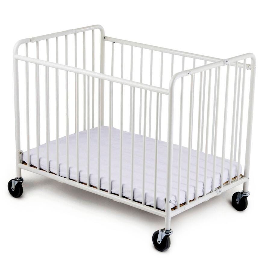 Image for Foundations Stowaway Compact Folding Crib, Evacuation Ready, 2-Inch Mattress, 40 x 25-1/2 x 39-1/2 Inches, Steel from School Specialty